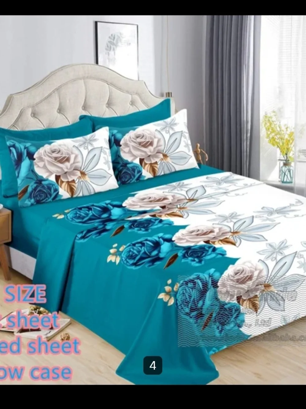Liliana Pink Floral & Stripe Bed Sheet Set